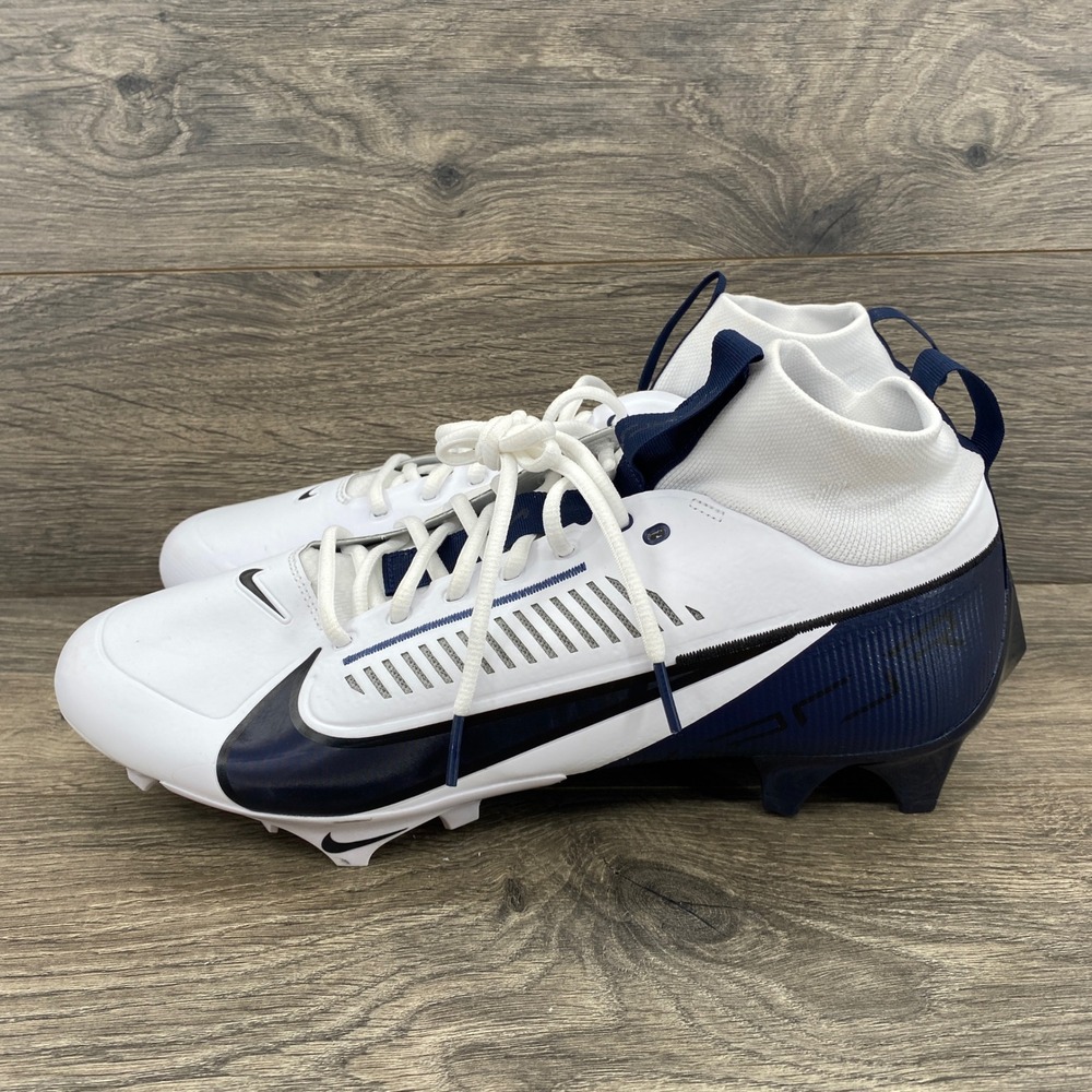 Nike Vapor Edge Pro 360 Football Cleats Mens 12.5 White Navy FN7759-110